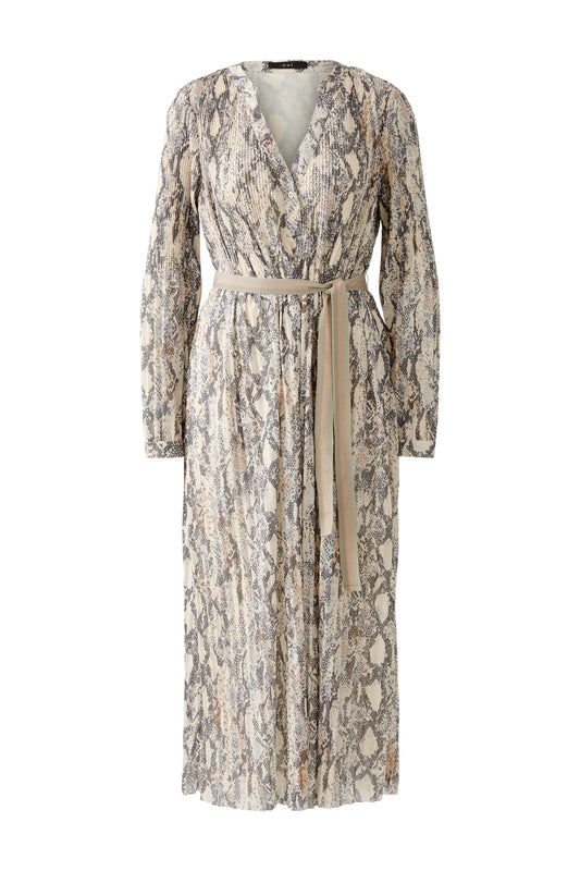 Oui Light Stone/Grey Snake Print Dress