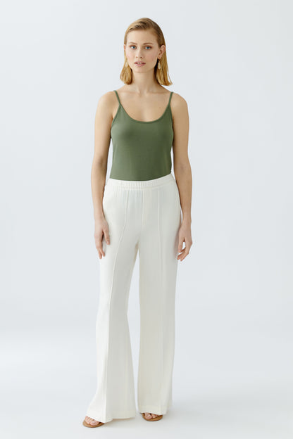 Oui Champagne Slip-On Trousers