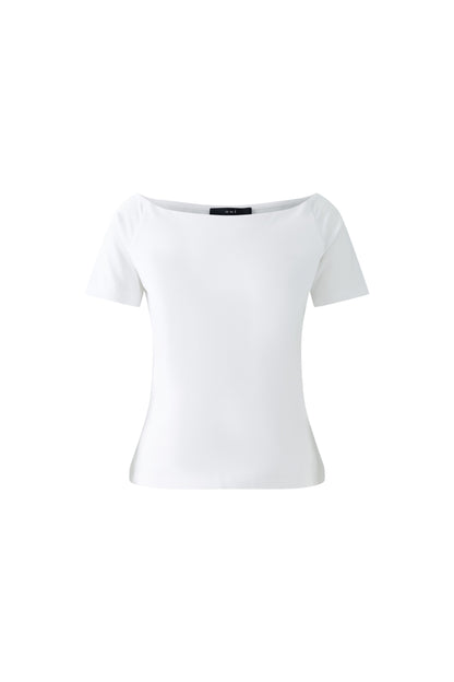 Oui Optic White Wide Neck T-Shirt
