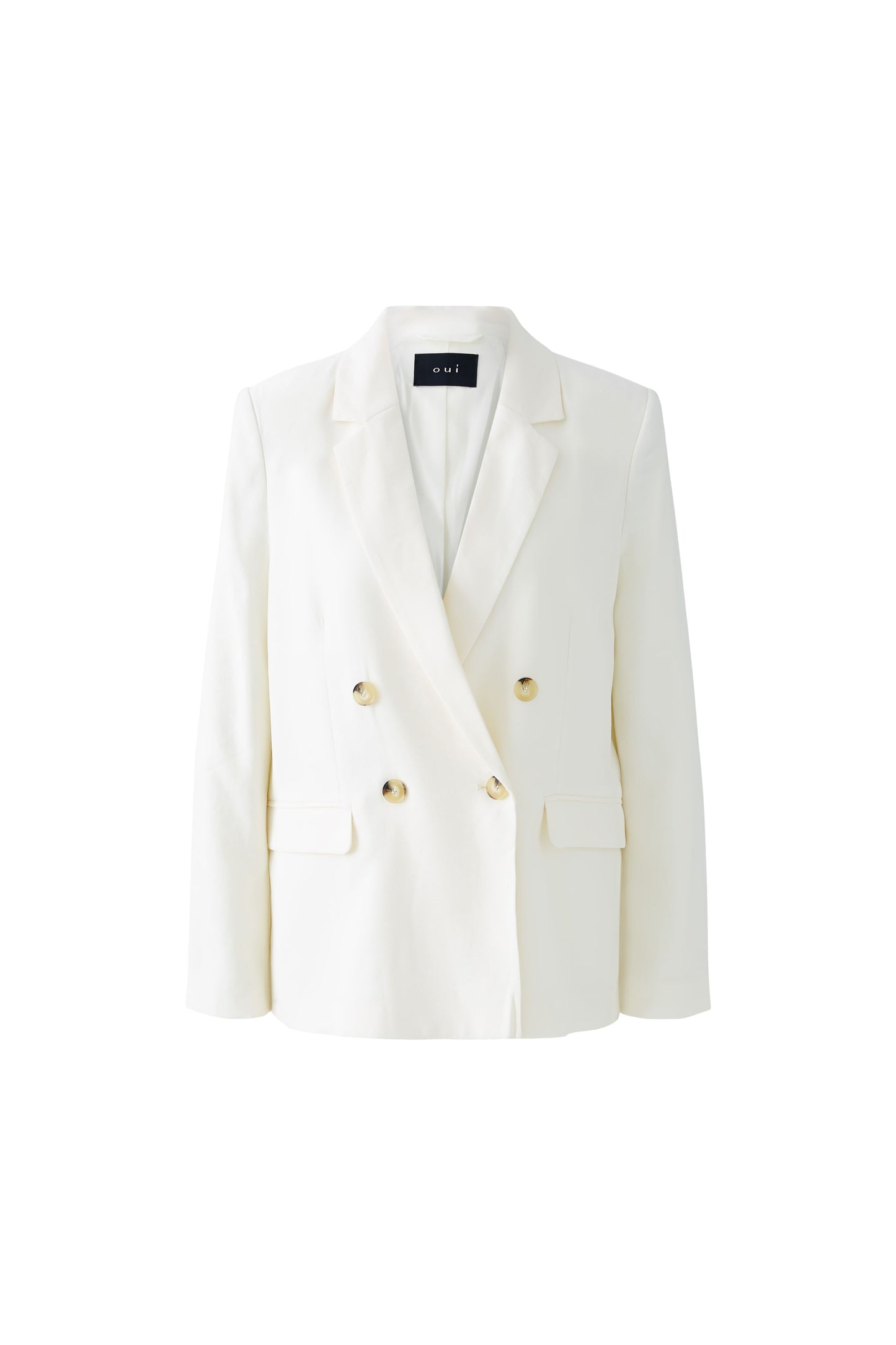 Oui Champagne Double Breasted Blazer