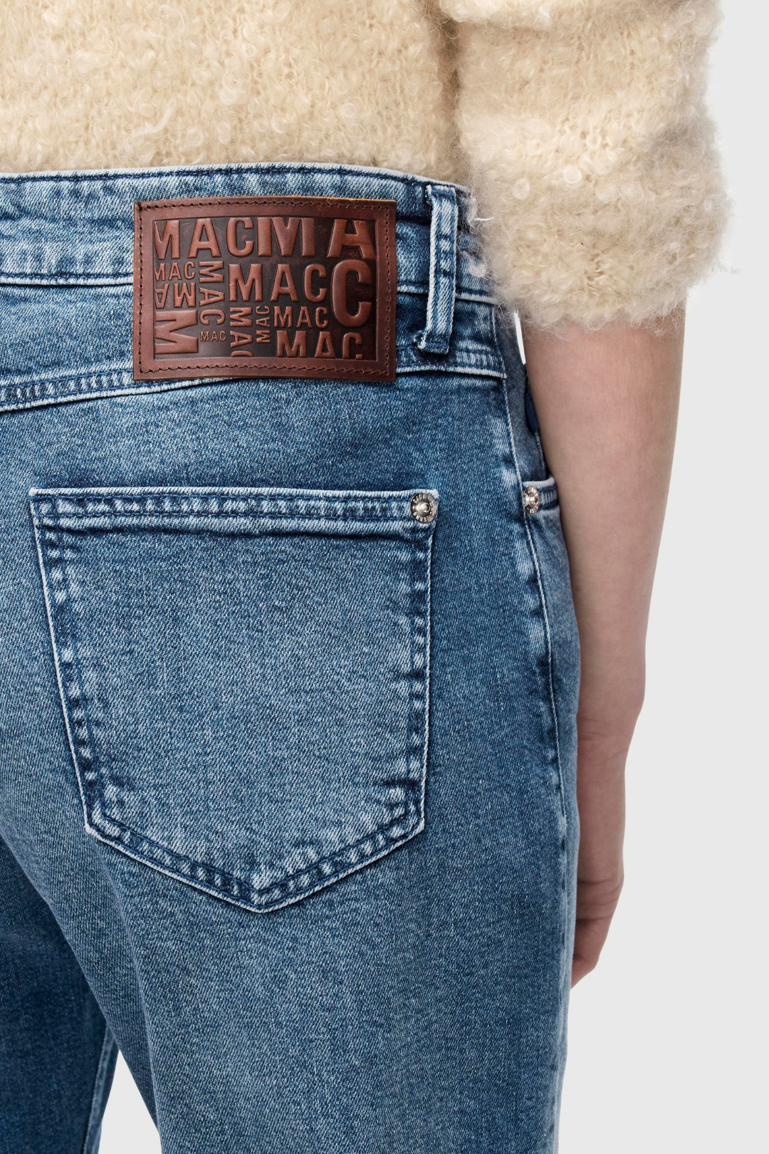 Mac Straight Mid Blue Jeans