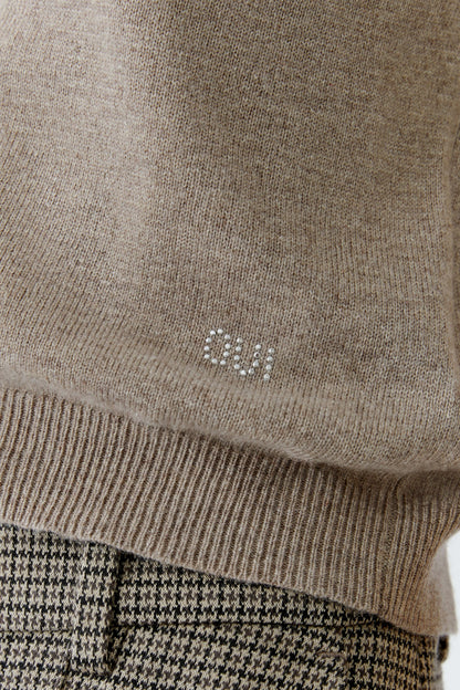 Oui Smokey Taupe Decorative Stone Jumper
