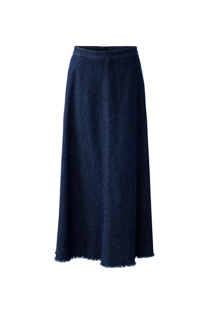 Oui Raw Denim Maxi Skirt