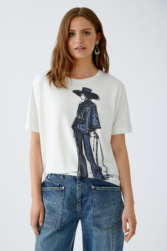 Oui Cloud Dancer Rodeo Girl T-Shirt