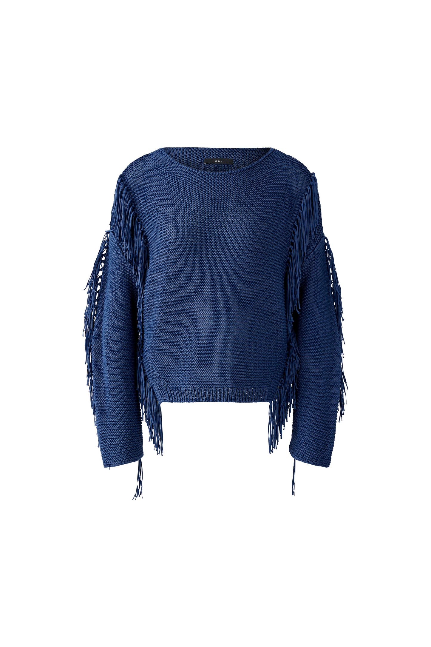 Oui Blue Fringe Jumper