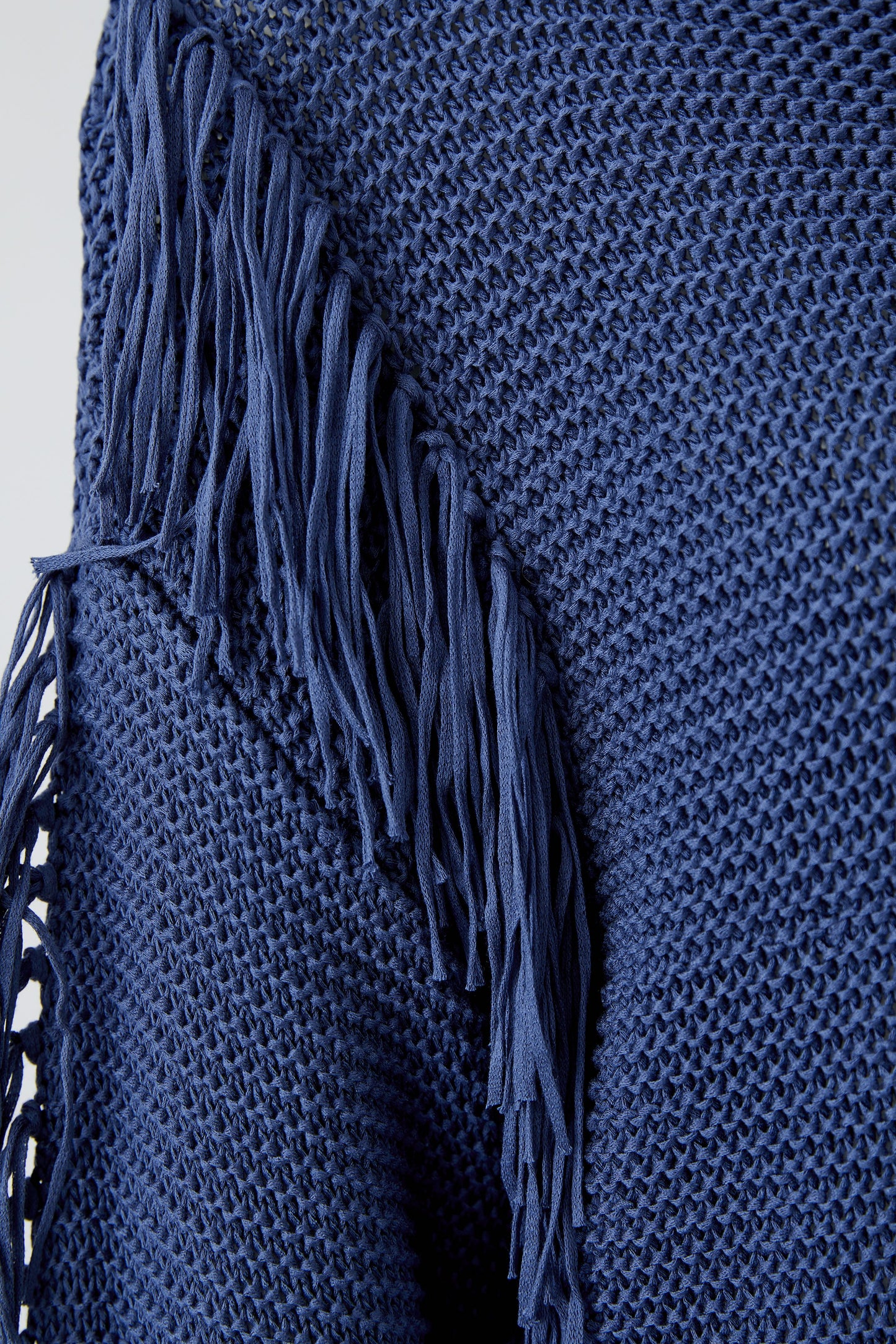 Oui Blue Fringe Jumper
