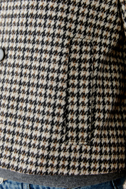 Oui Lt Stone/Brown Houndstooth Jacket