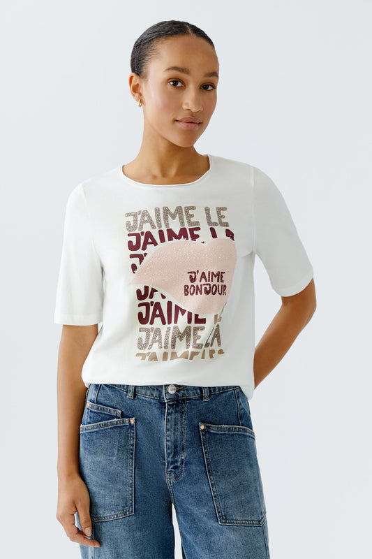 Oui Cloud Dancer J'aime Bonjour T-Shirt