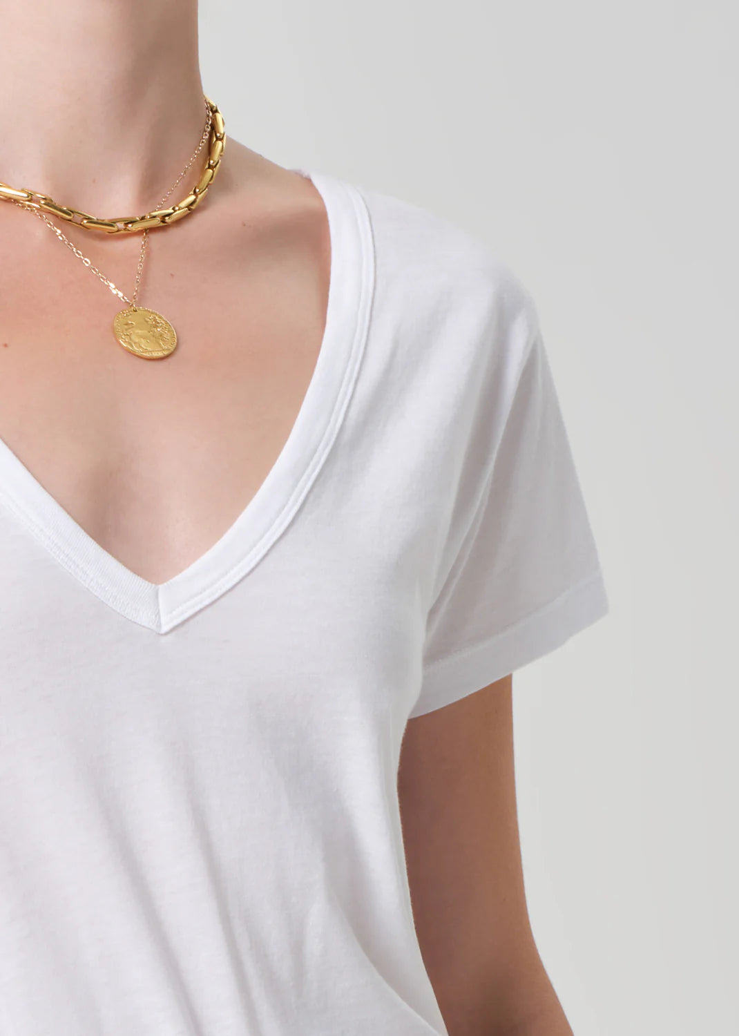 Citizens of Humanity Hara White V Neck Tee