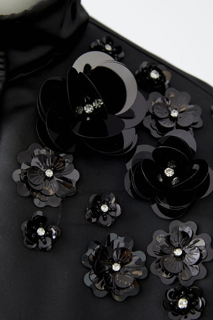 Oui Black Embellished Bomber Jacket
