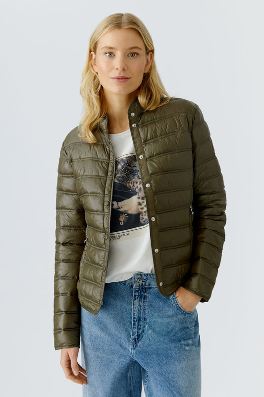 Oui Khaki Light Quilted Jacket