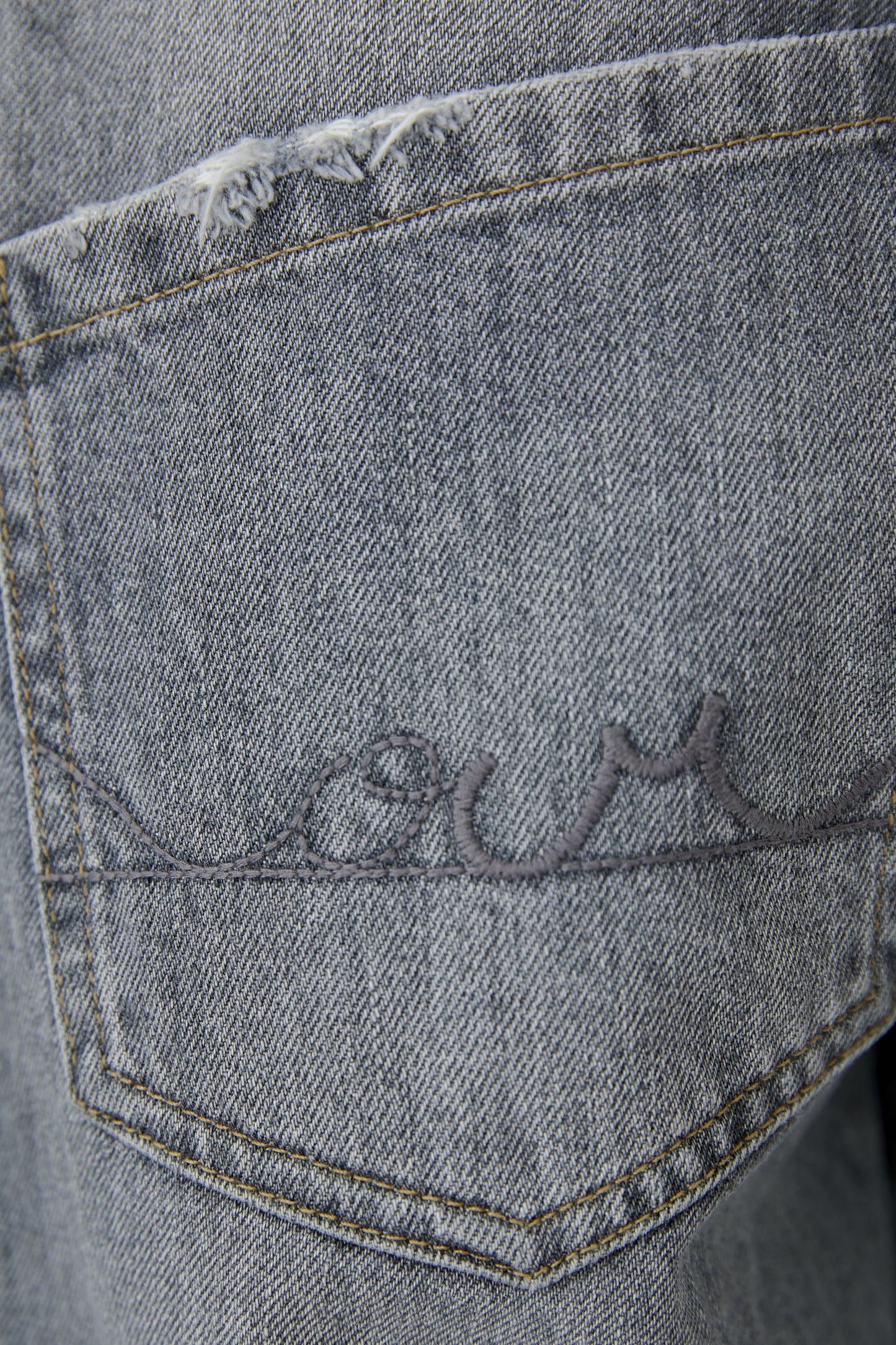 Oui Grey Melange Girlfriend Barrel Jeans