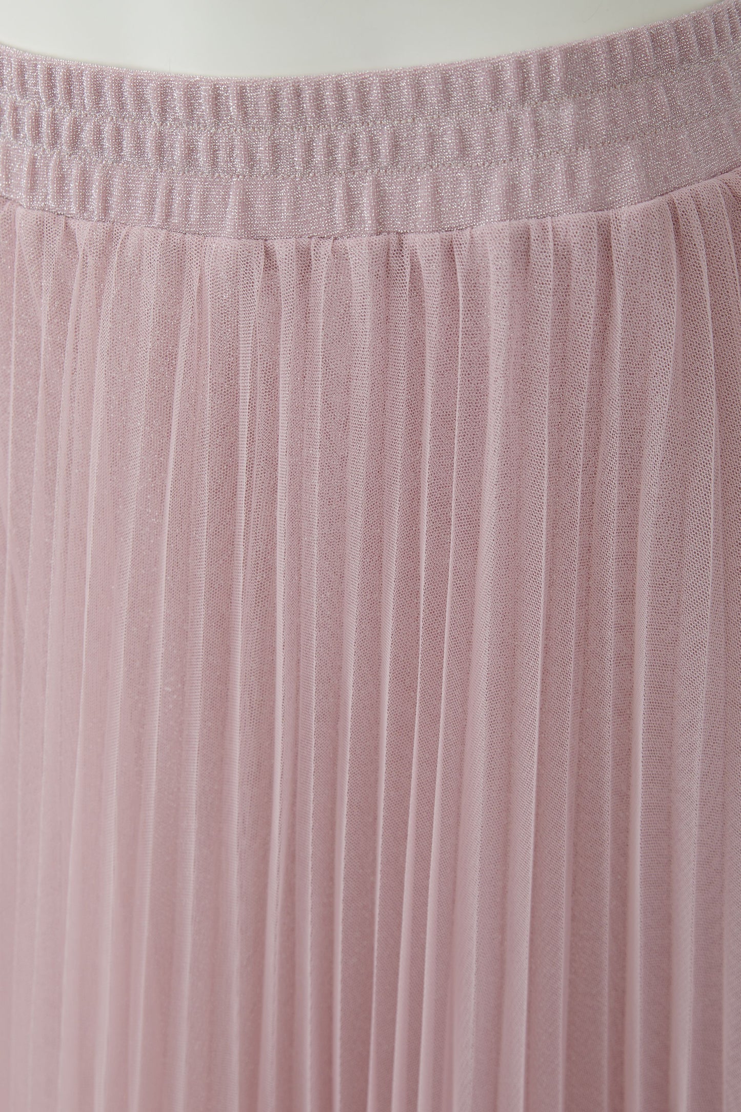 Oui Bleached Mauve Pleated Sparkle Skirt