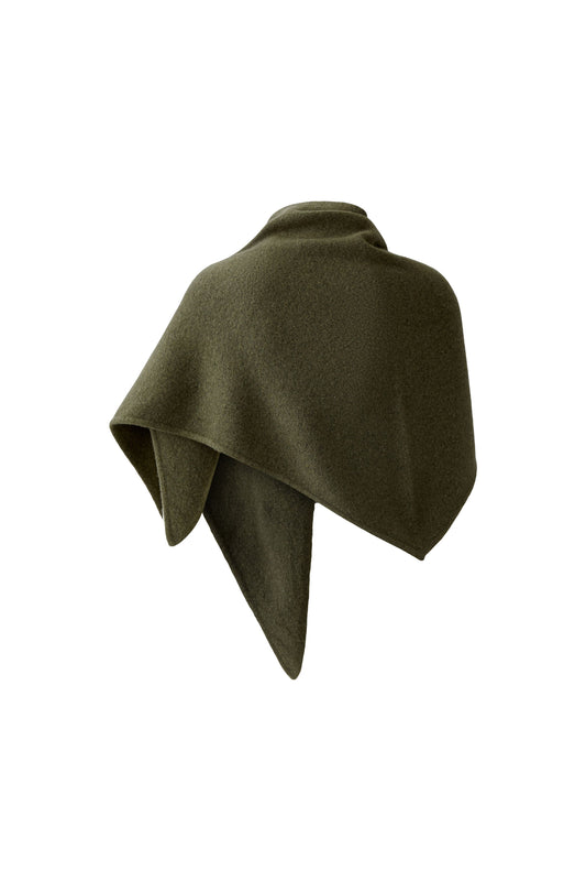 Oui Khaki Triangle Scarf