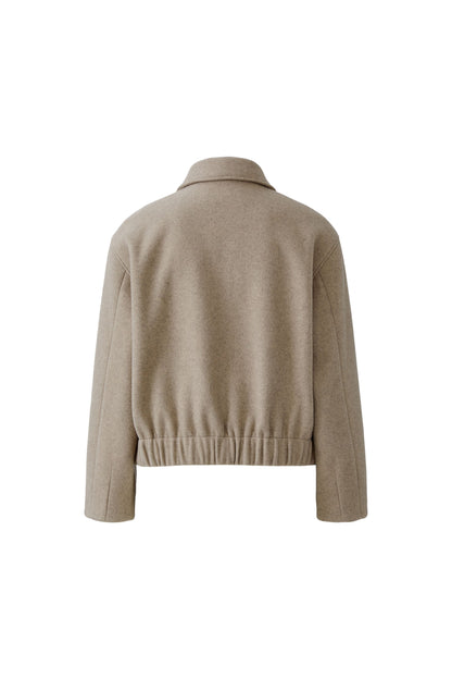 Oui Taupe Patch Pocket Jacket