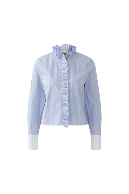 Oui Light Blue/Rose Stripe Blouse