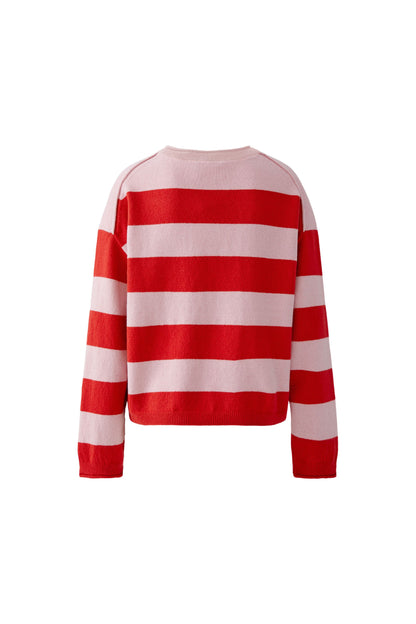 Oui Pink/Rose Stripe J'ADORE Jumper