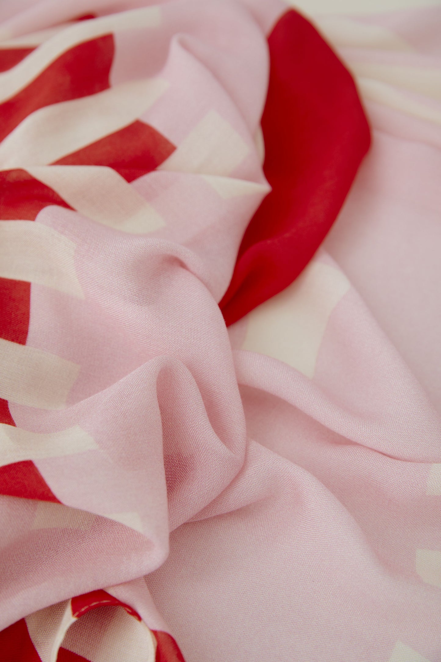 Oui Rose/Red Stripe J'ADORE Scarf