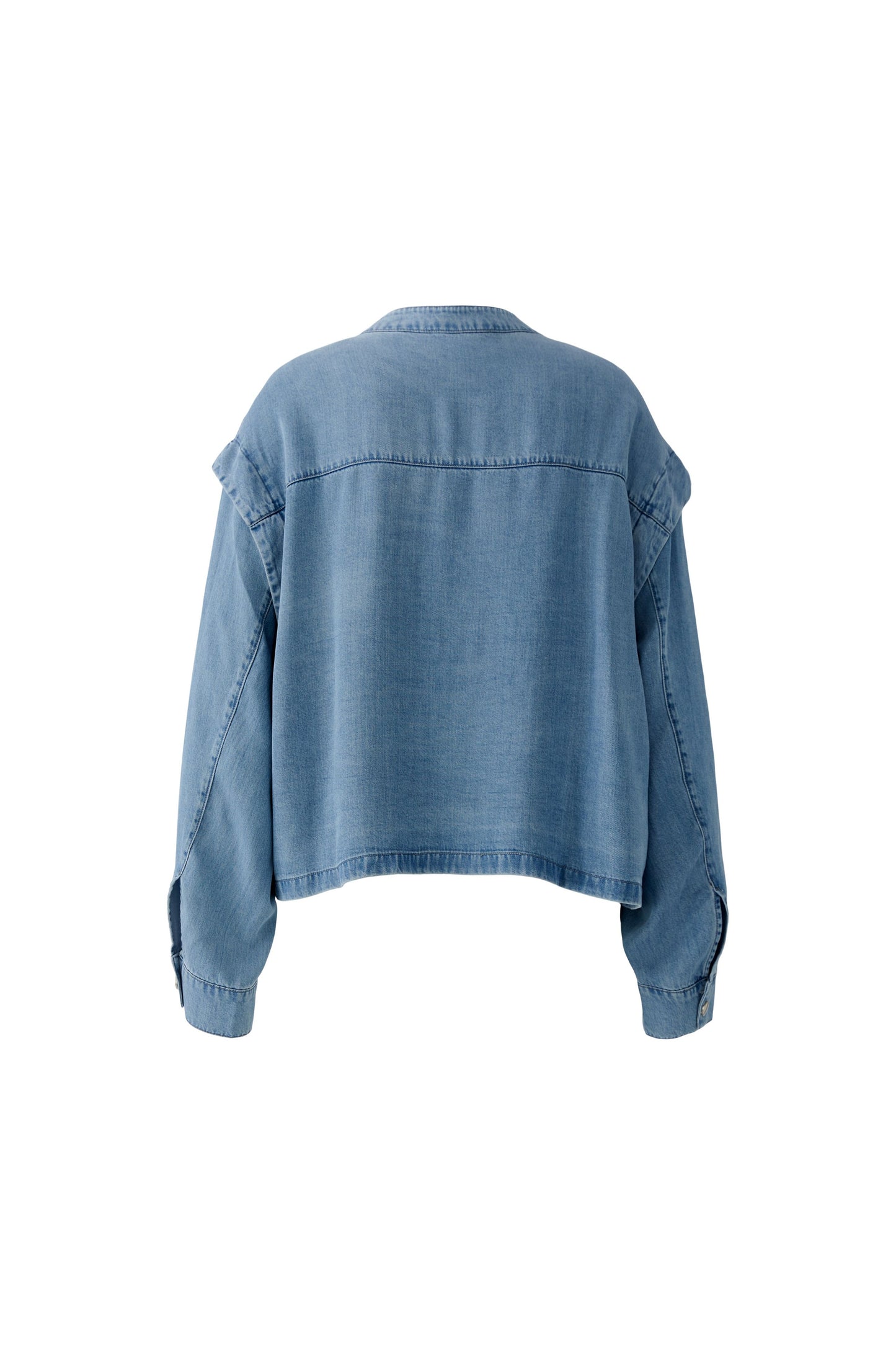 Oui Dark Blue Denim Biker Jacket