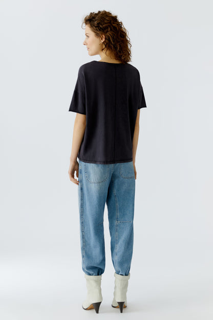 Oui Washed Out Black LOVE T-Shirt