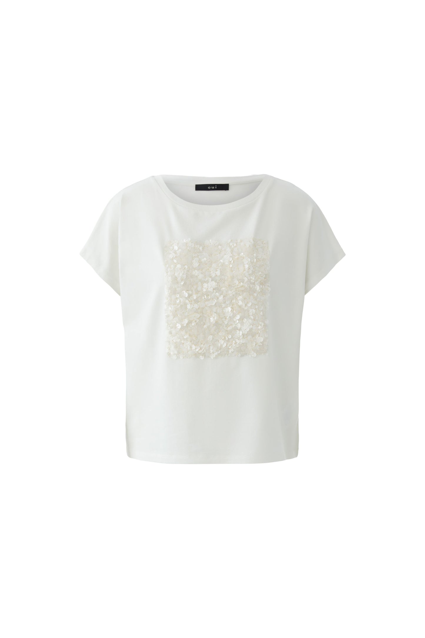 Oui Cloud Dancer Sequin T-Shirt