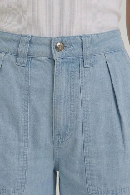 Oui Light Blue Denim Trouser