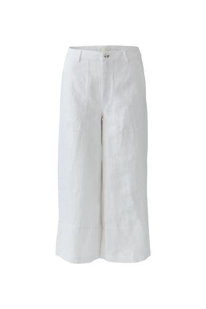 Oui Optic White Linen Culotte