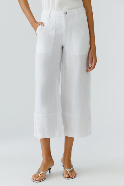 Oui Optic White Linen Culotte