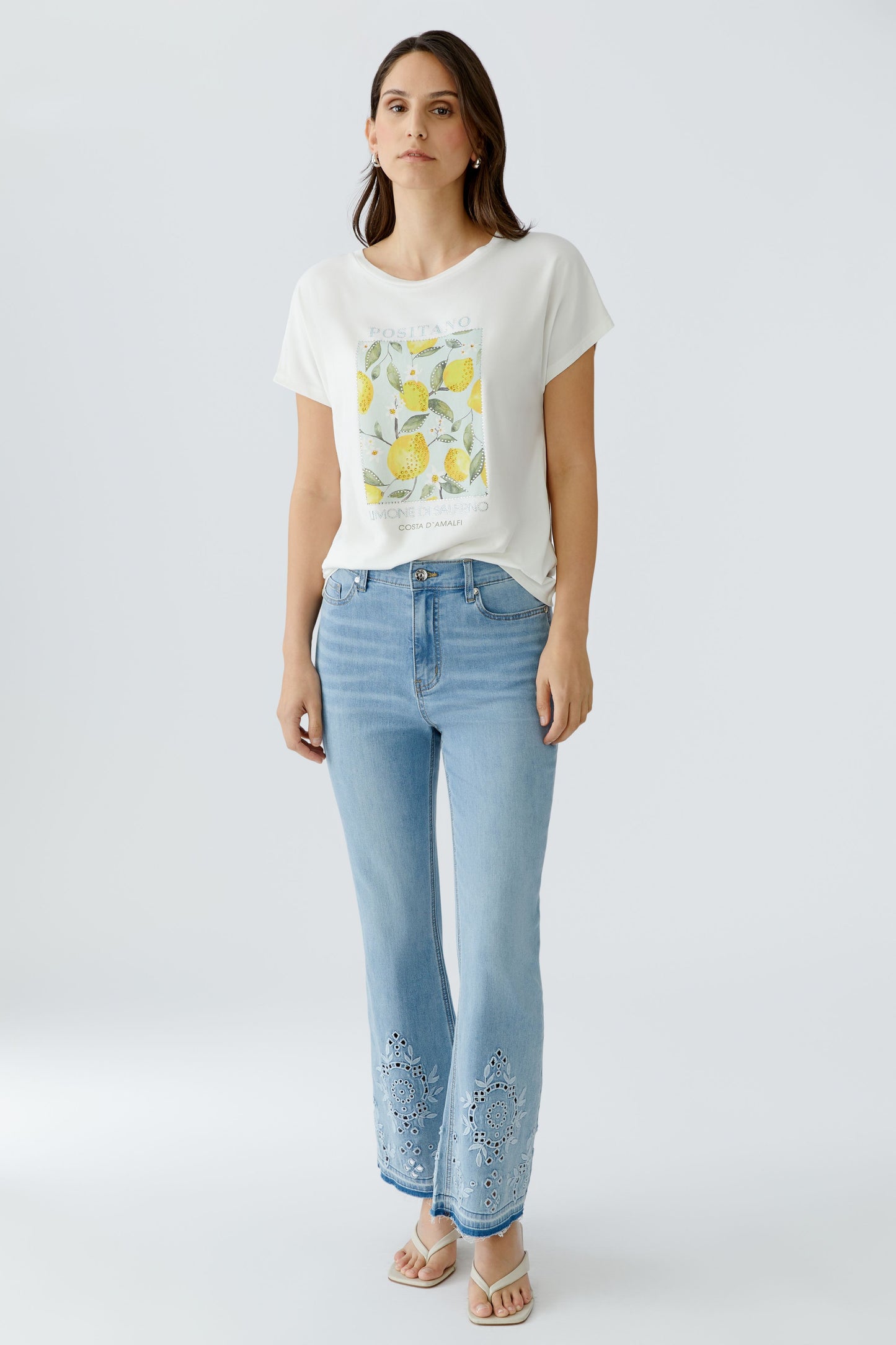 Oui Cloud Dancer Positano T-Shirt