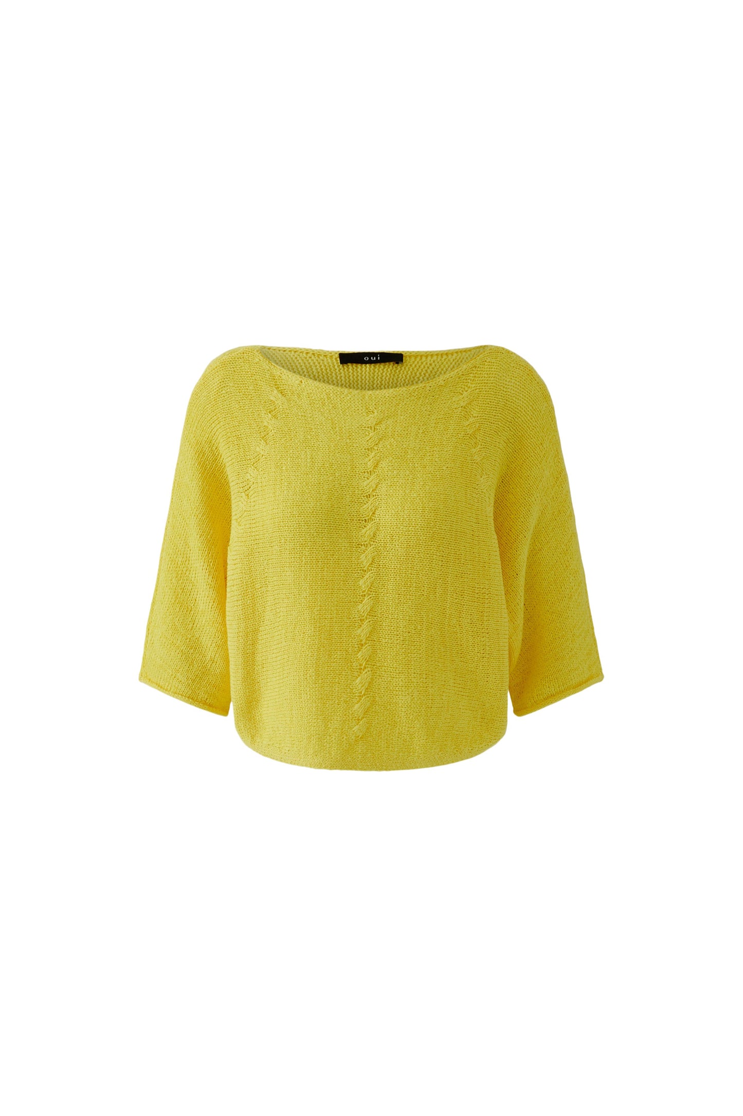 Oui Lemon Zest Cable Detail Jumper