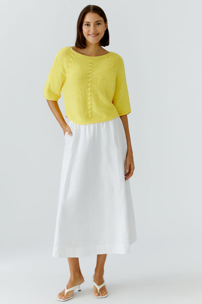 Oui Lemon Zest Cable Detail Jumper