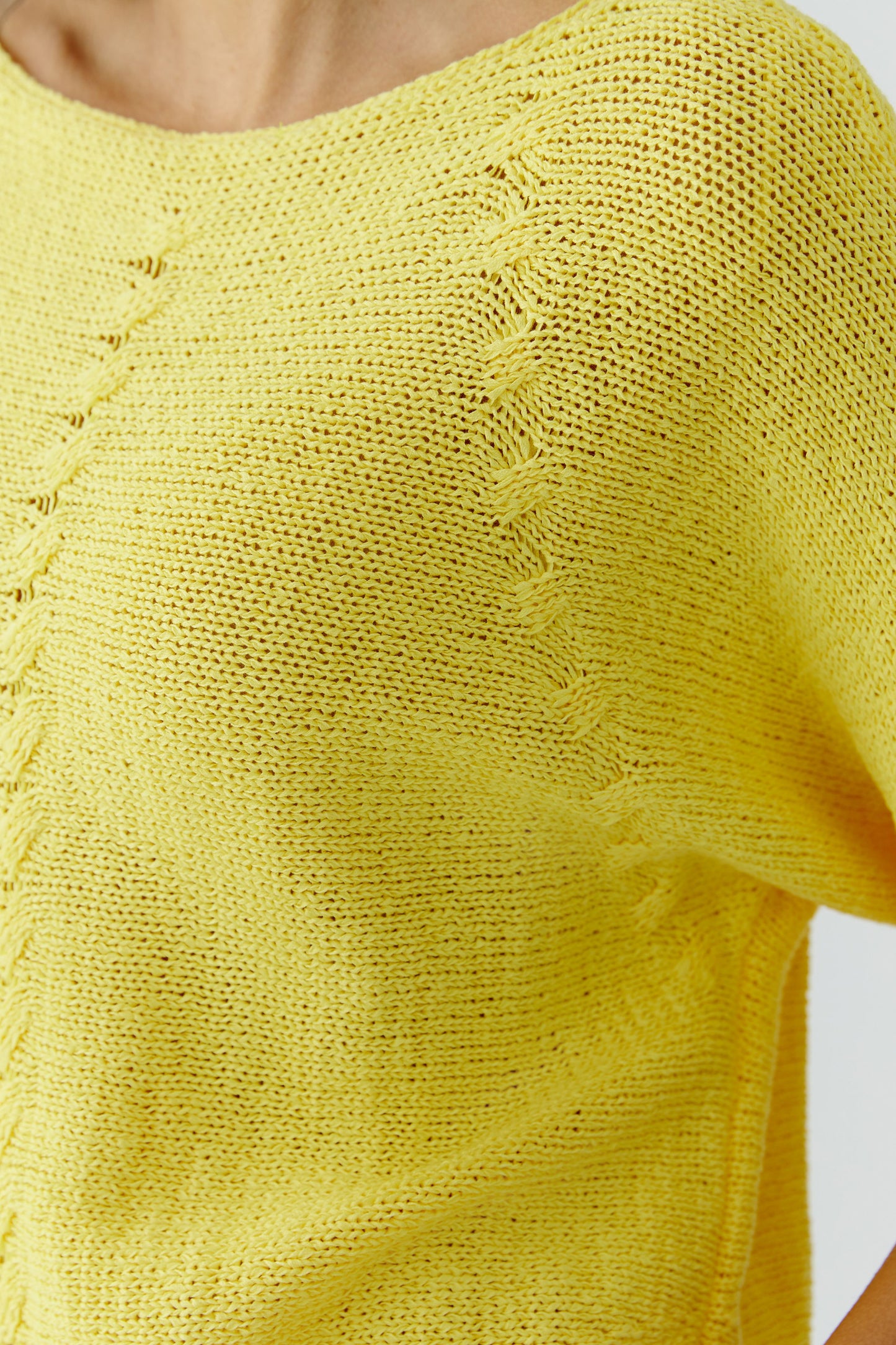Oui Lemon Zest Cable Detail Jumper