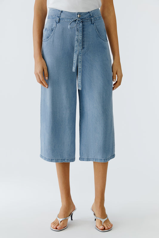 Oui Dark Blue Denim Culotte