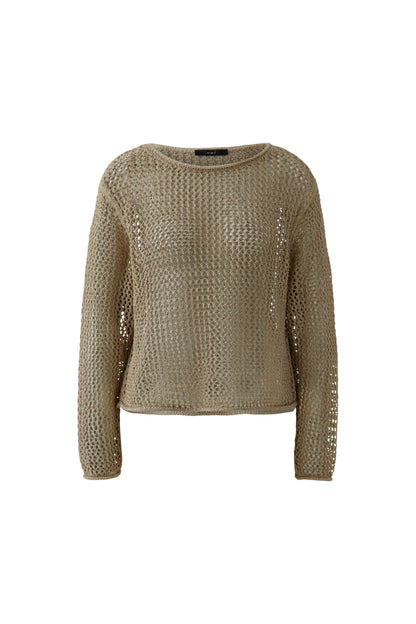 Oui Biscuit Open Knit Jumper