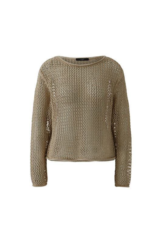 Oui Biscuit Open Knit Jumper
