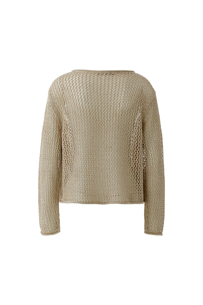 Oui Biscuit Open Knit Jumper