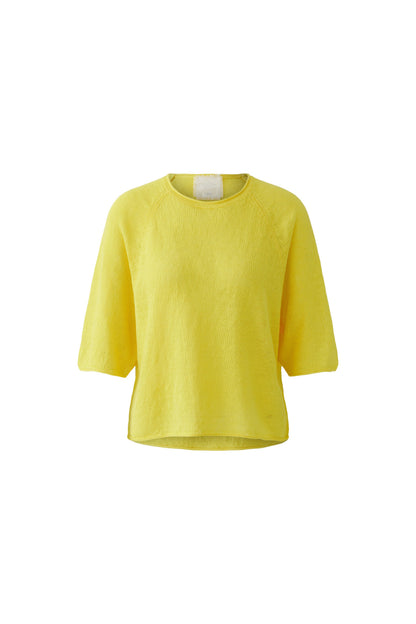 Oui Lemon Zest Linen Jumper