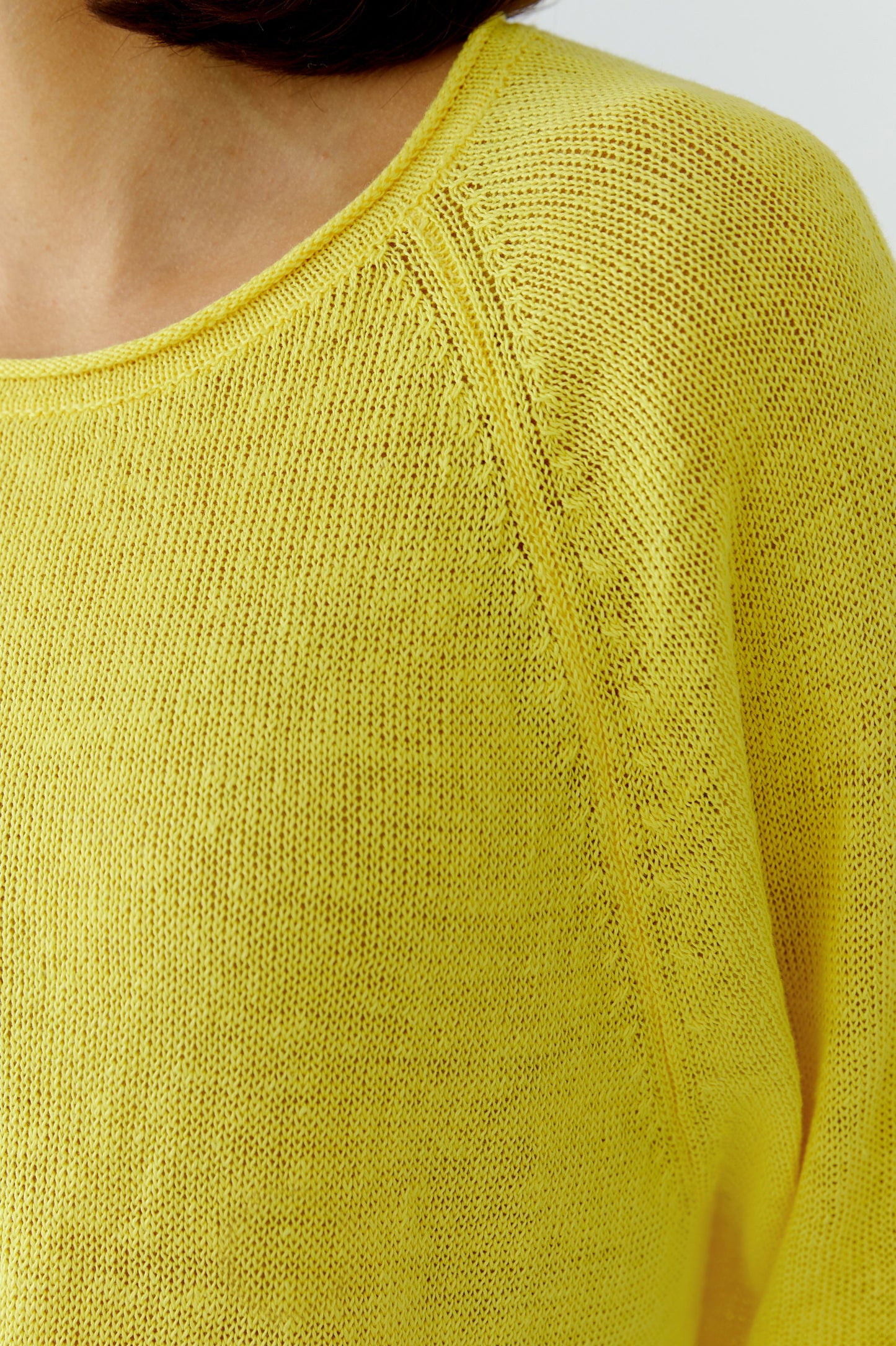 Oui Lemon Zest Linen Jumper