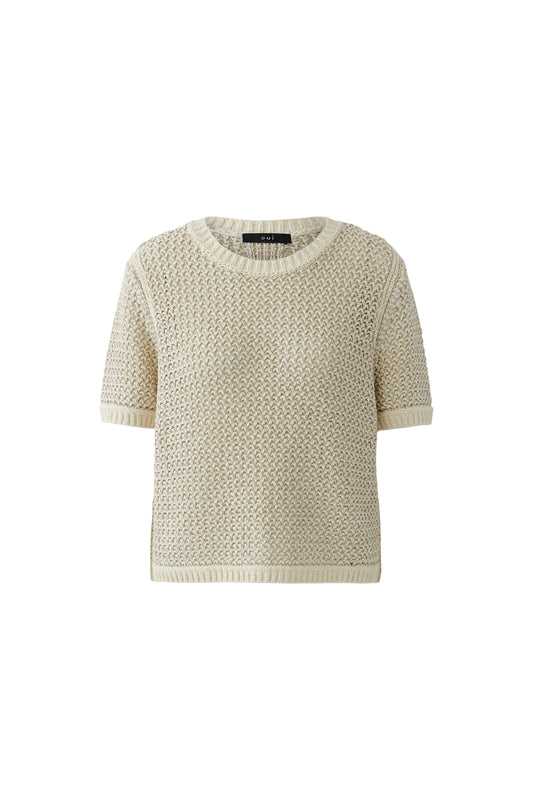 Oui Beige Gold Jumper