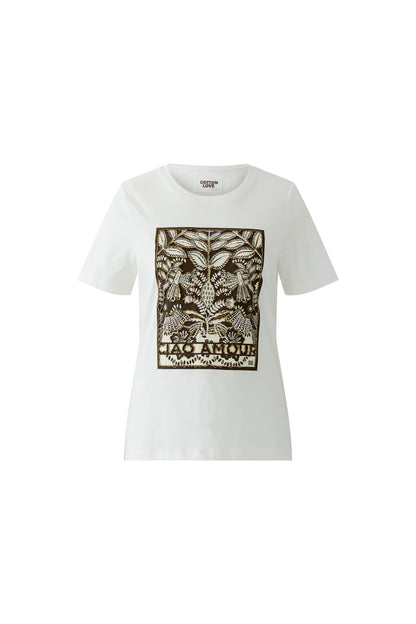 Oui Cloud Dancer 'Ciao Amour' T-Shirt