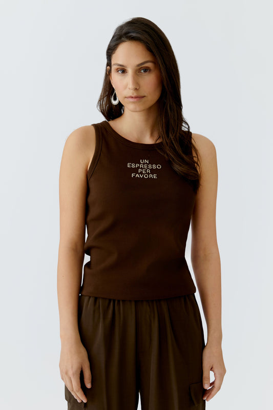Oui Demitasse Espresso Vest Top