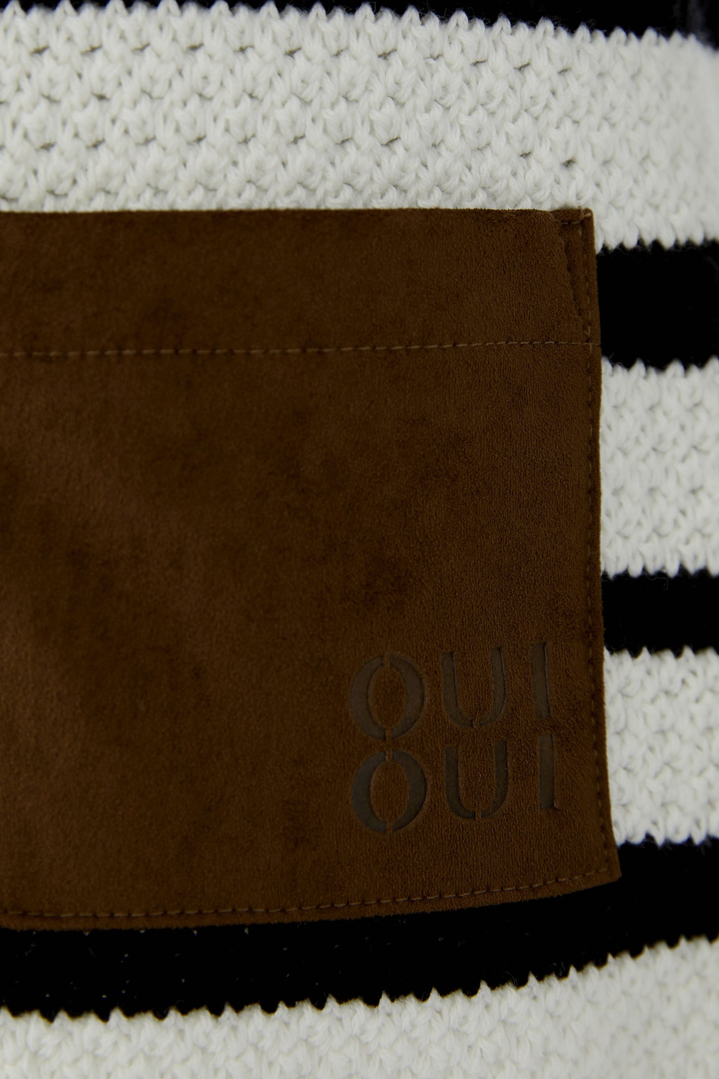 Oui White/Black Stripe Jumper