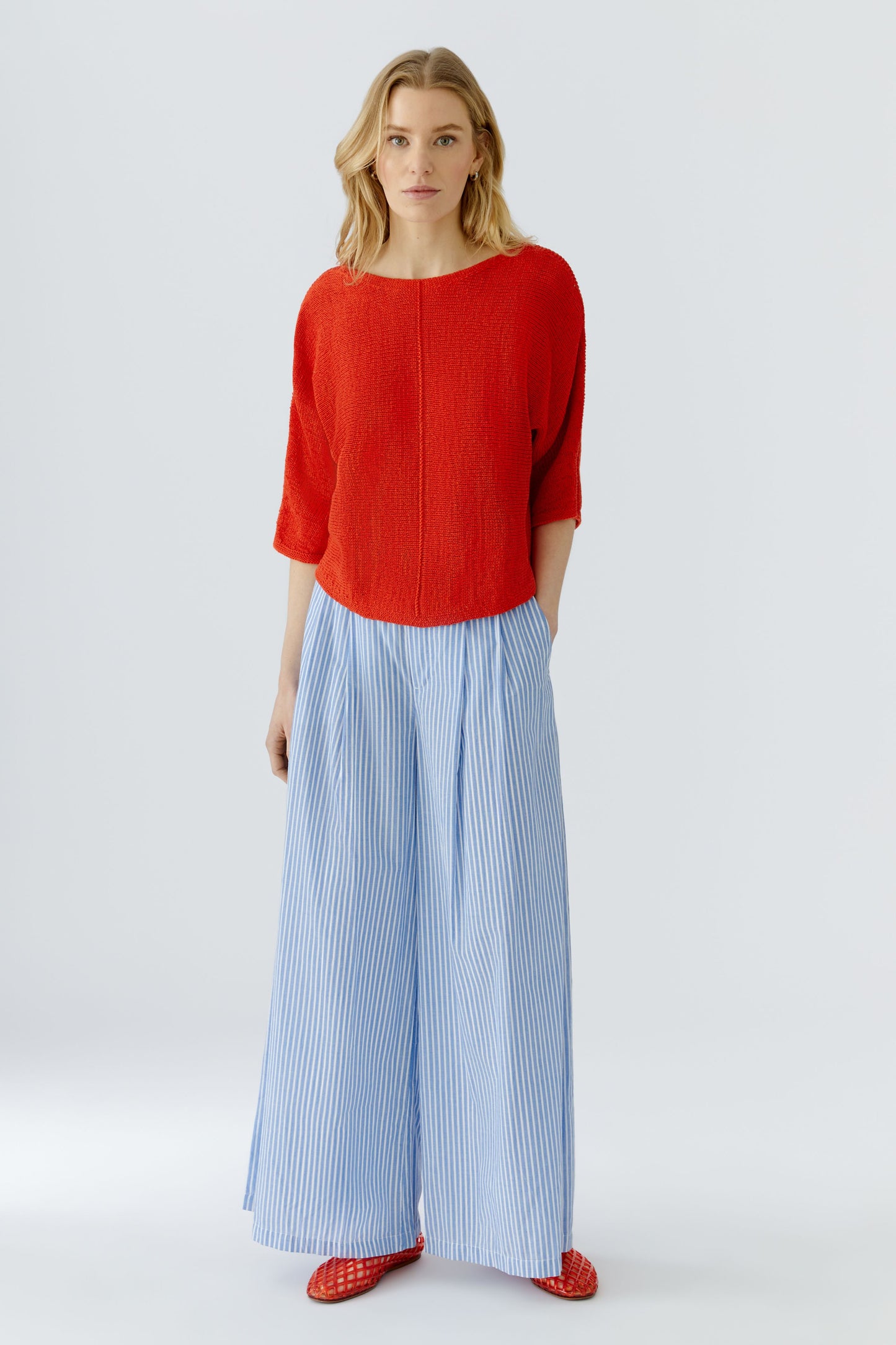 Oui Red Alert Batwing Jumper