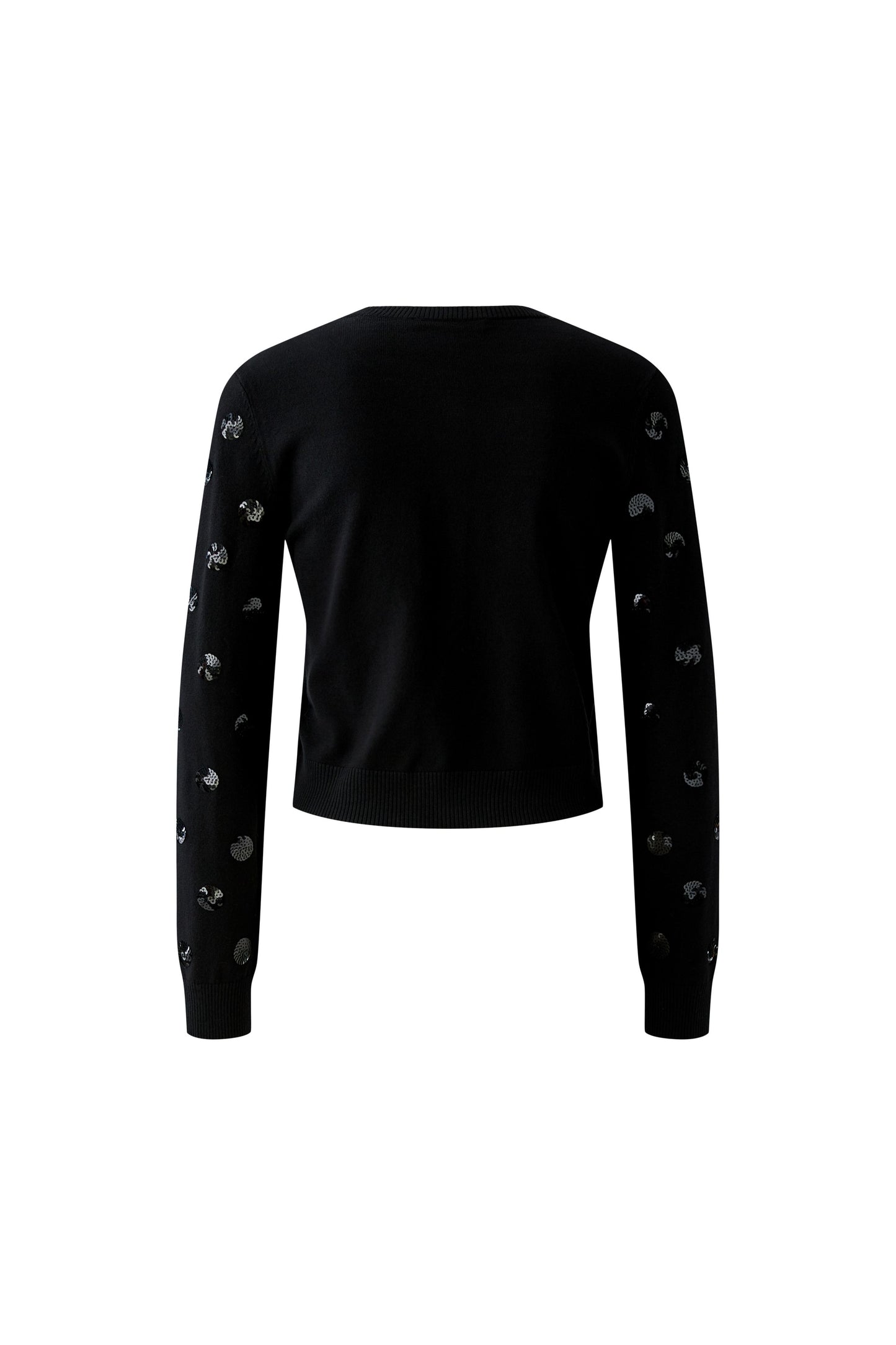 Oui Black Sequin Cardigan