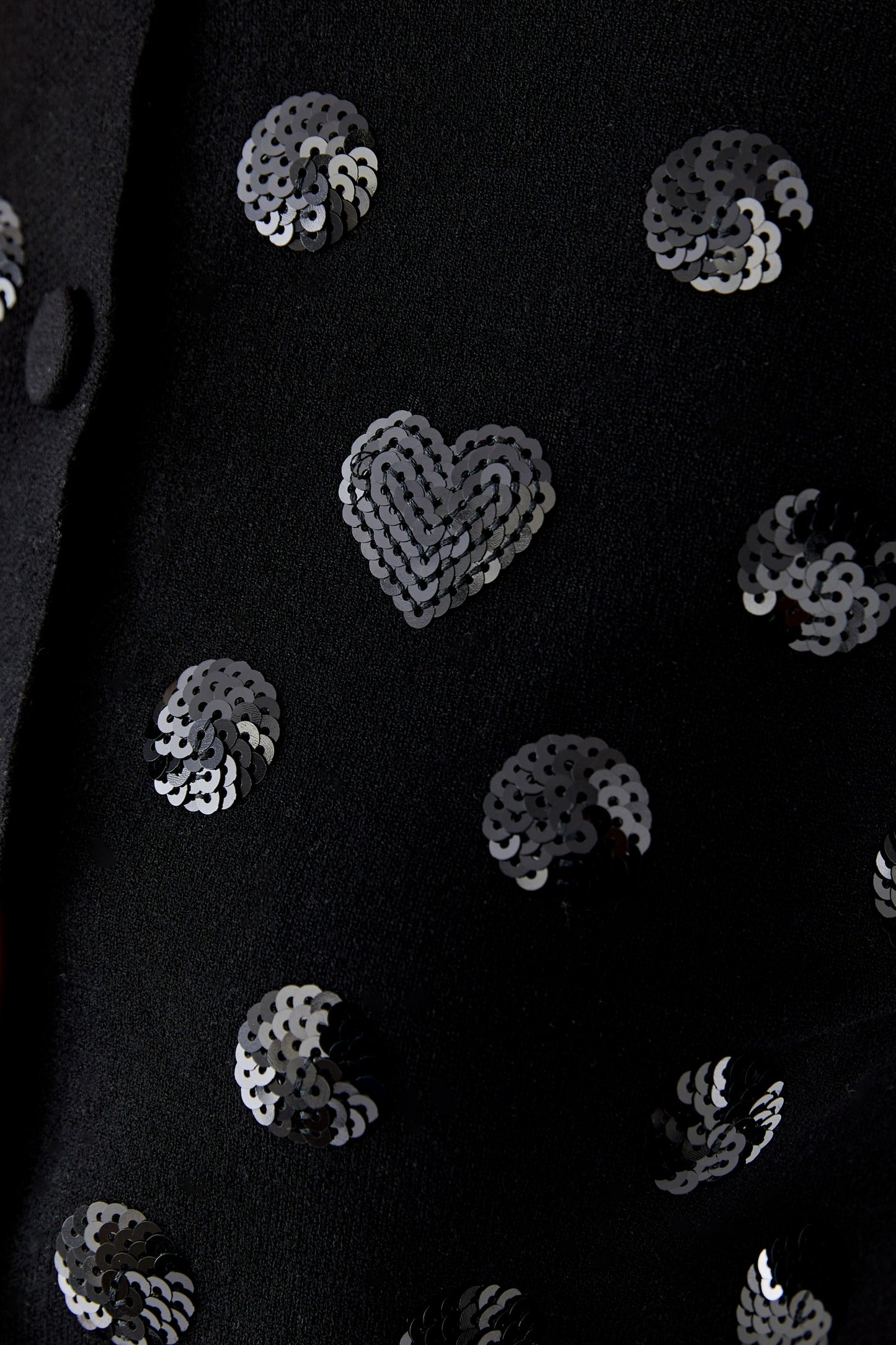 Oui Black Sequin Cardigan