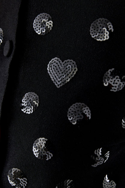 Oui Black Sequin Cardigan