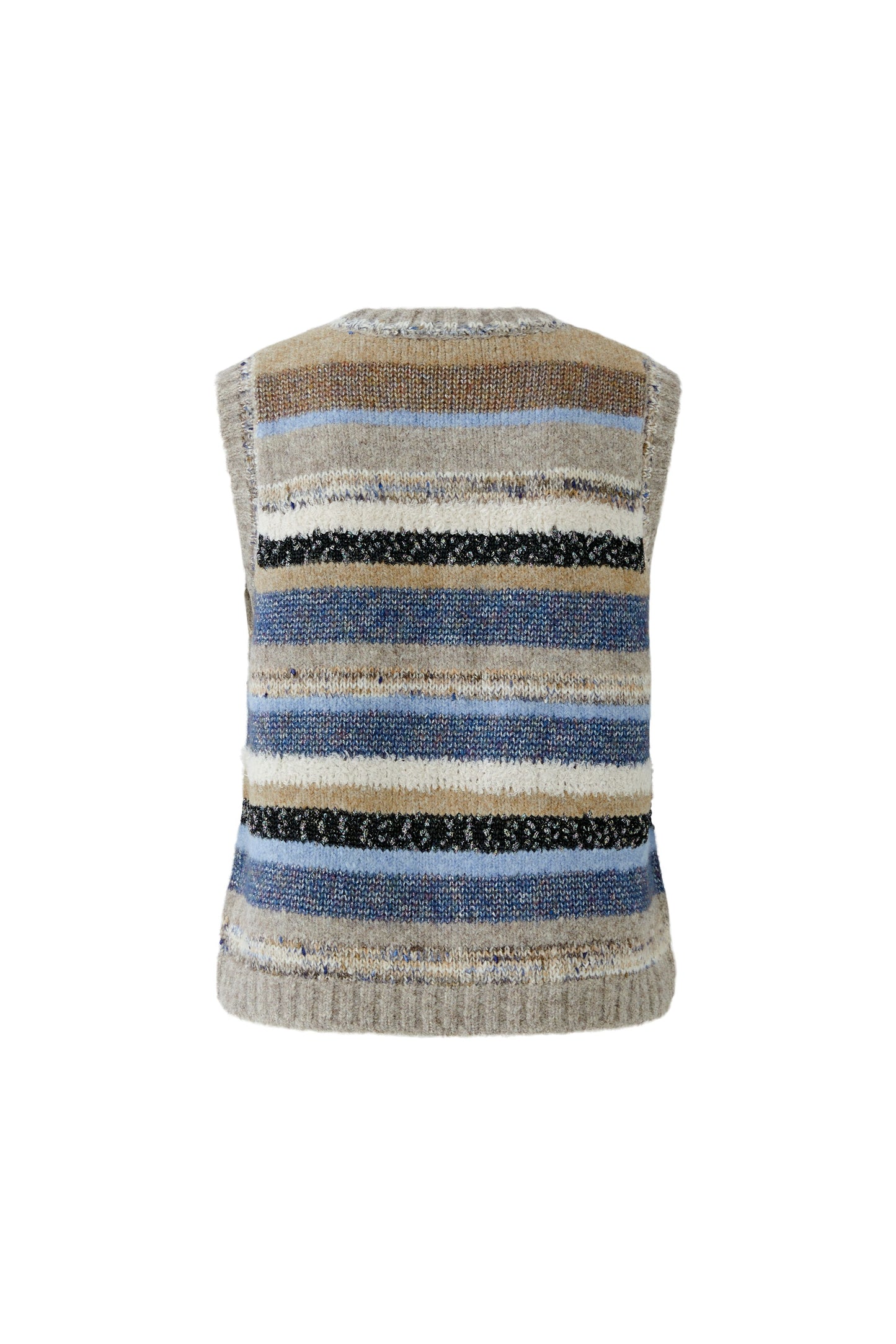 Oui Light Brown/Blue Stripe Slipover