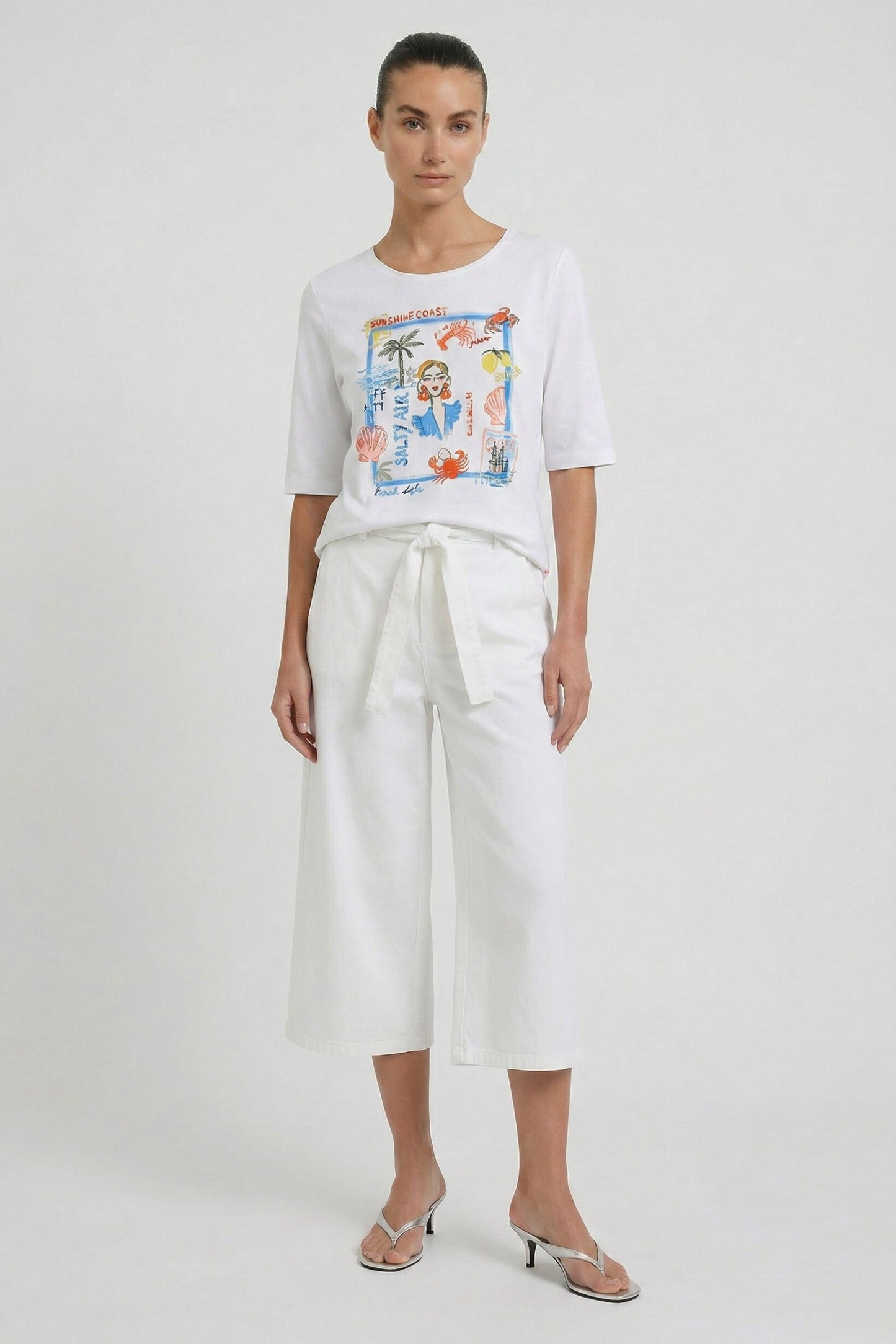 Oui Optic White Beach Life T-Shirt