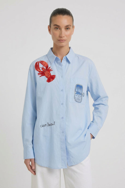 Oui Kentucky Blue/Red Lobster Shirt