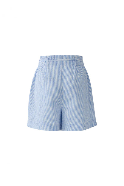 Oui Light Blue/White Stripe Shorts